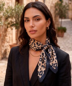 Pañuelo Animal Print NEGRO/BEIGE