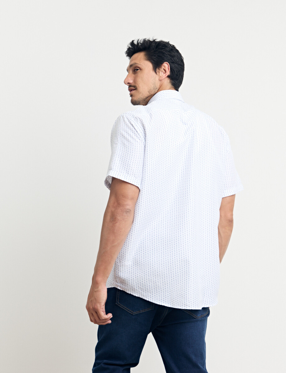 012661 CAMISA HARRINGTON LABEL Blanco/negro