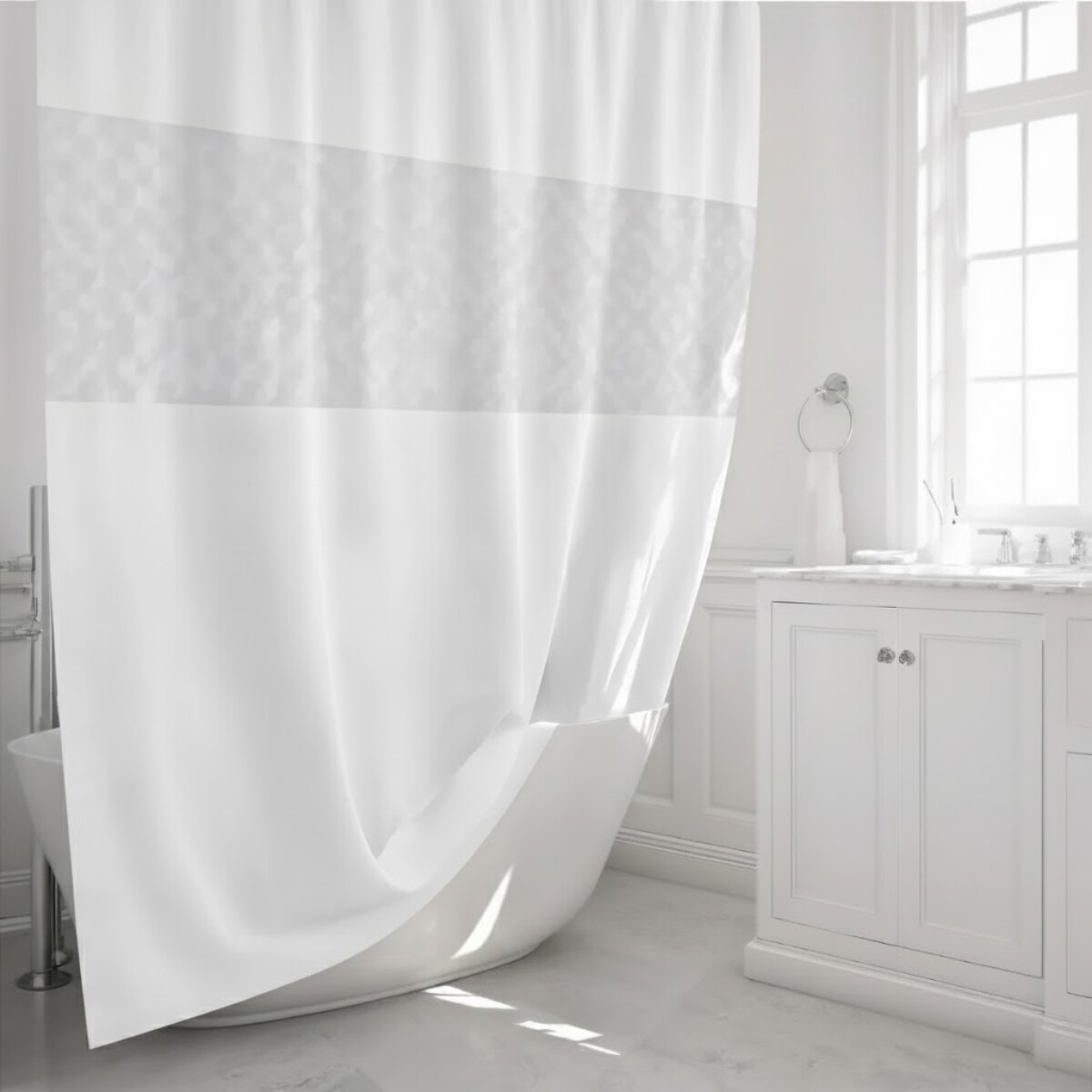 Cortina de baño 180 x 200 - BLANCO 