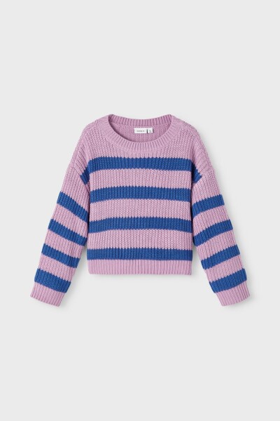 Sweater A Rayas Smoky Grape
