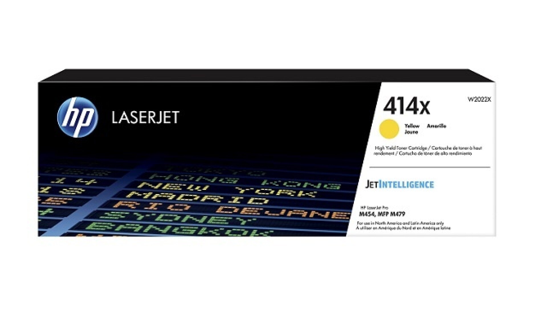 HP 414X - Alto rendimiento - amarillo - original - LaserJet - cartucho de tóner (W2022X) - para Color LaserJet Enterprise M455, 