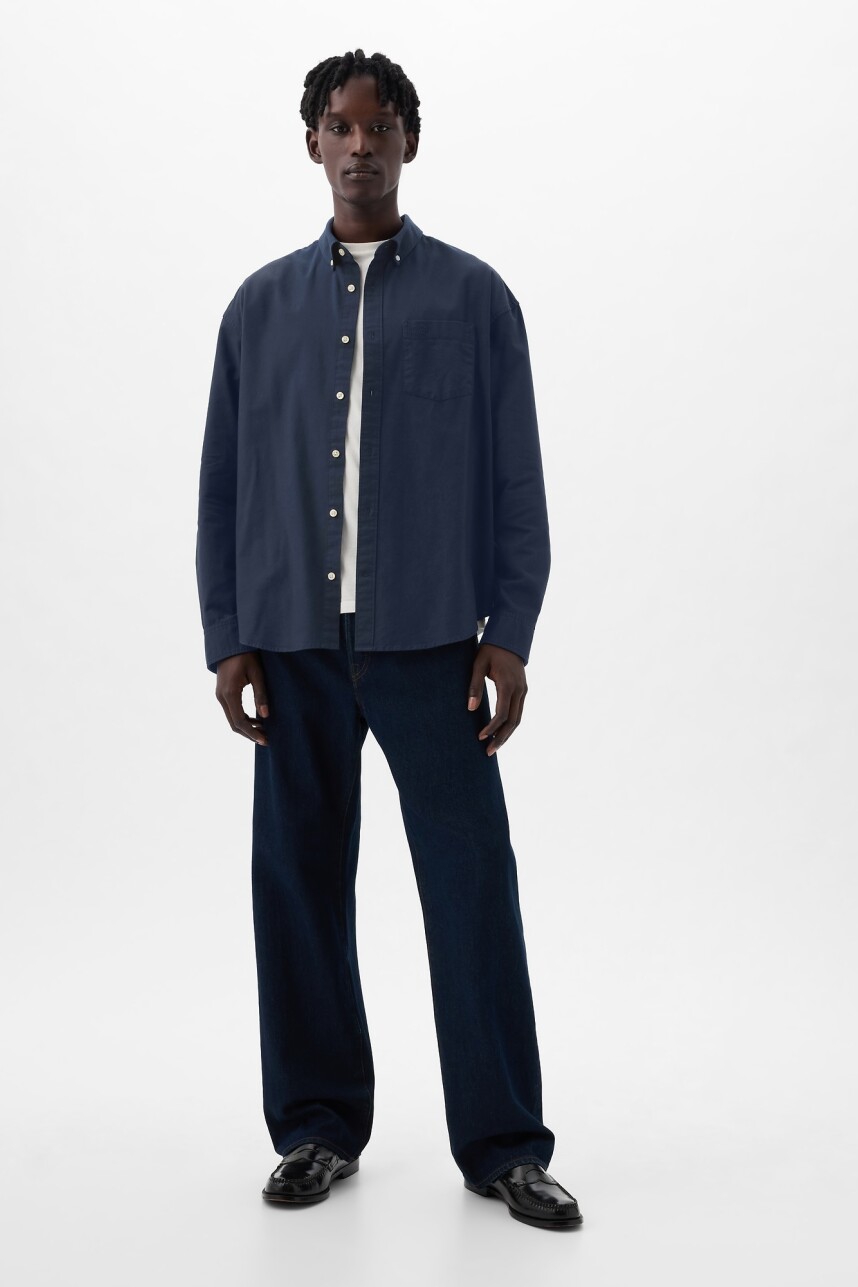 Camisa Oxford Big Shirt Hombre Tapestry Navy