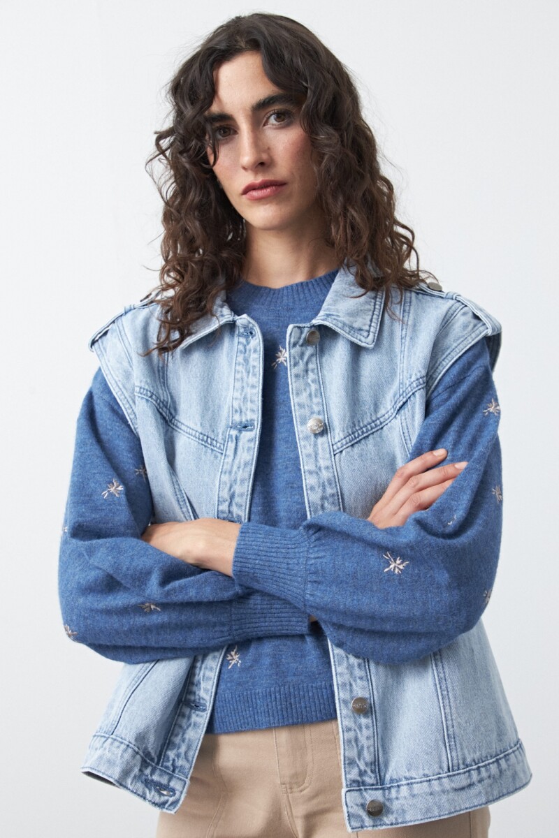 CHALECO ZUZIN Celeste