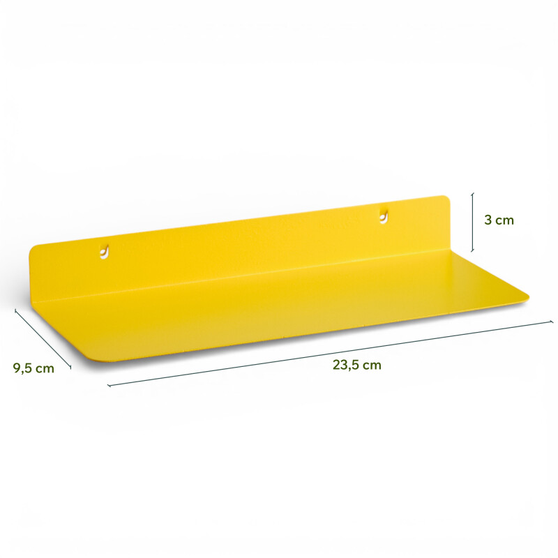 Estante plano grande para panel perforado pegboard metálico Amarillo