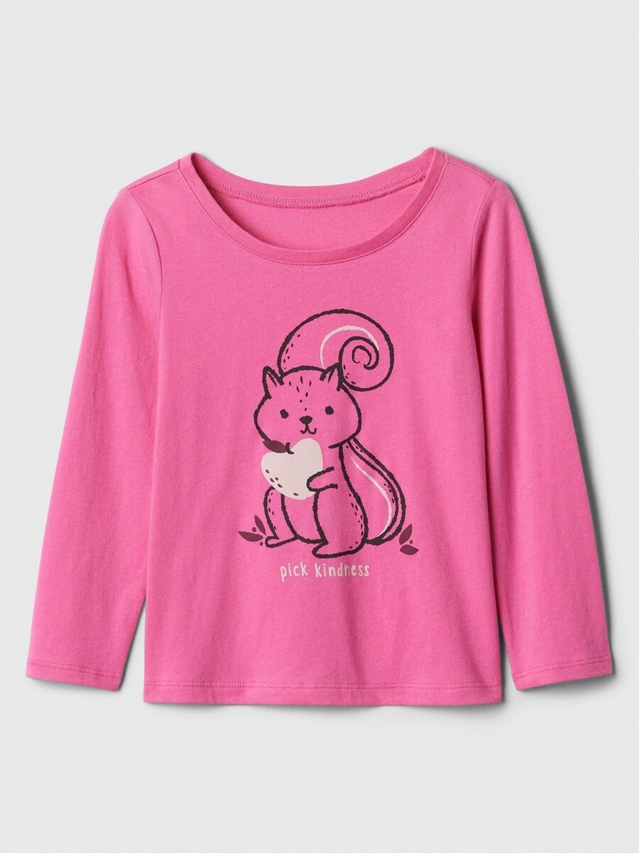Remera Gráfico Toddler Niña - Happy Pink 