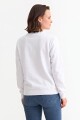 Buzo deportivo clásico escote redondo - UNISEX BLANCO