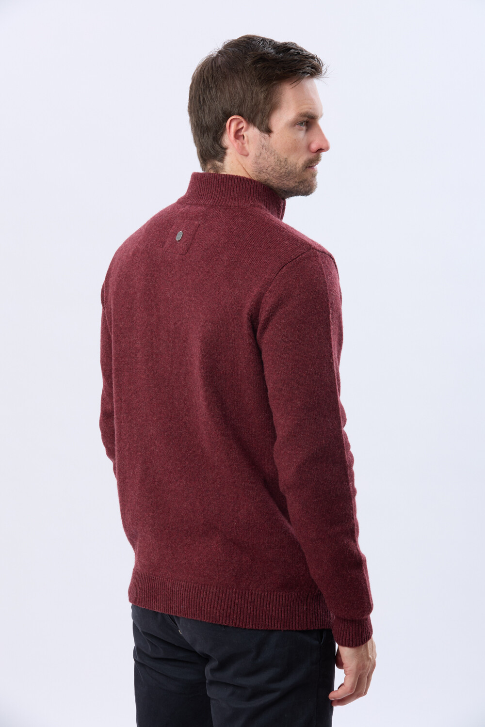 BUZO DE LANA DE ABRIGO Bordo oscuro