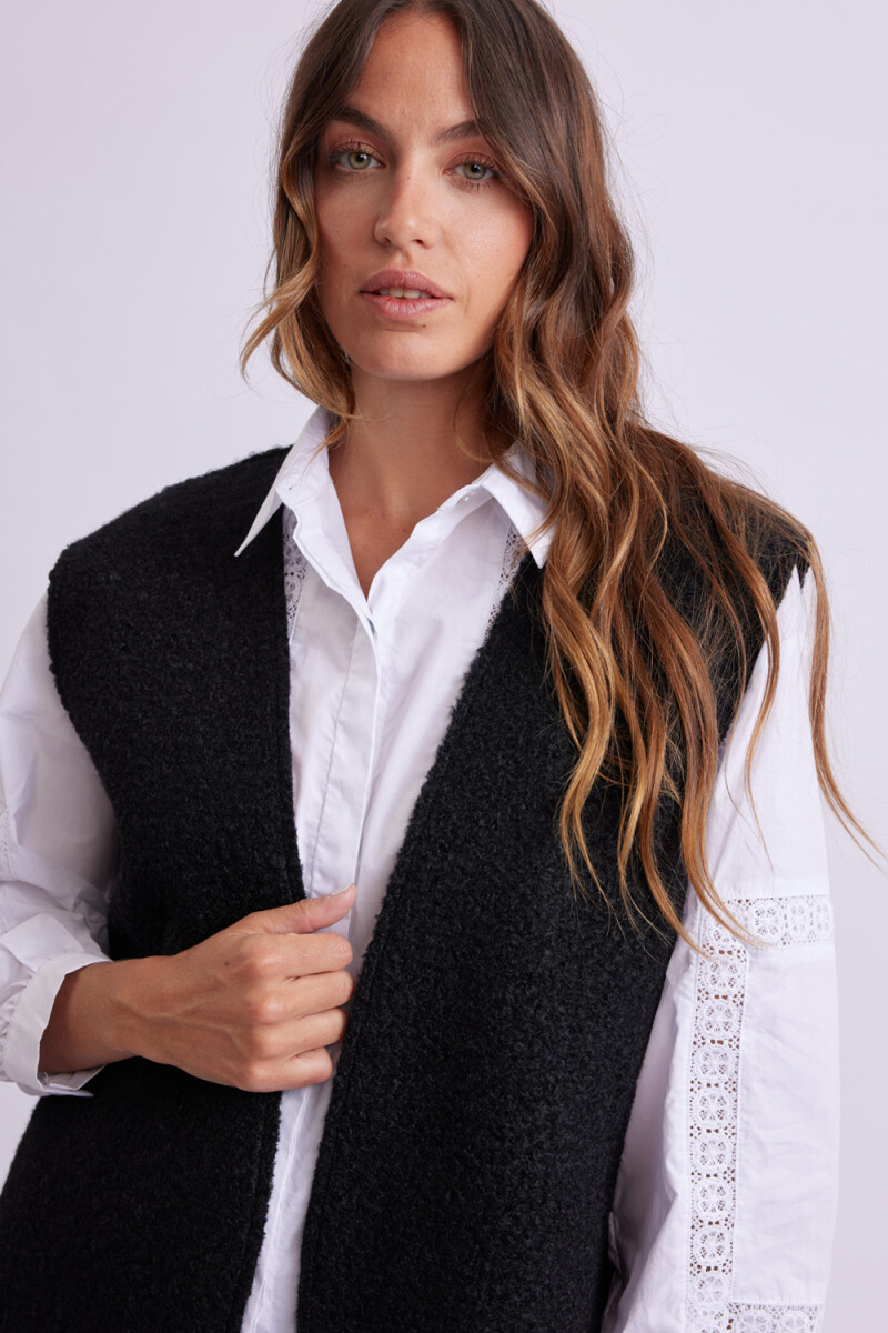 Chaleco boucle Negro