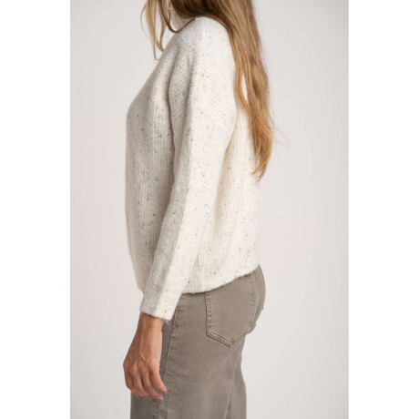 Sweater Lana Cierre Beige Melange