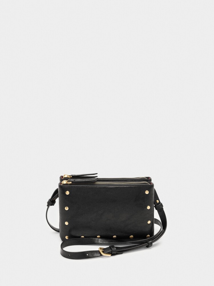 Bolso Bandolera Con Tachuelas negro