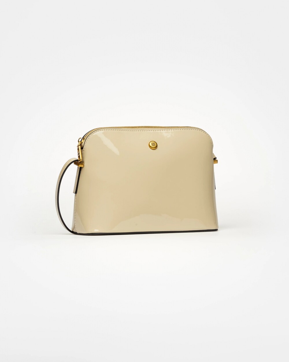 Bandolera Dyna en efecto charol Natural