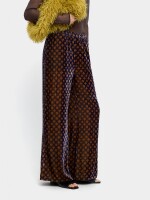 Pantalón Aterciopelado Con Estampado De Círculos multicolor