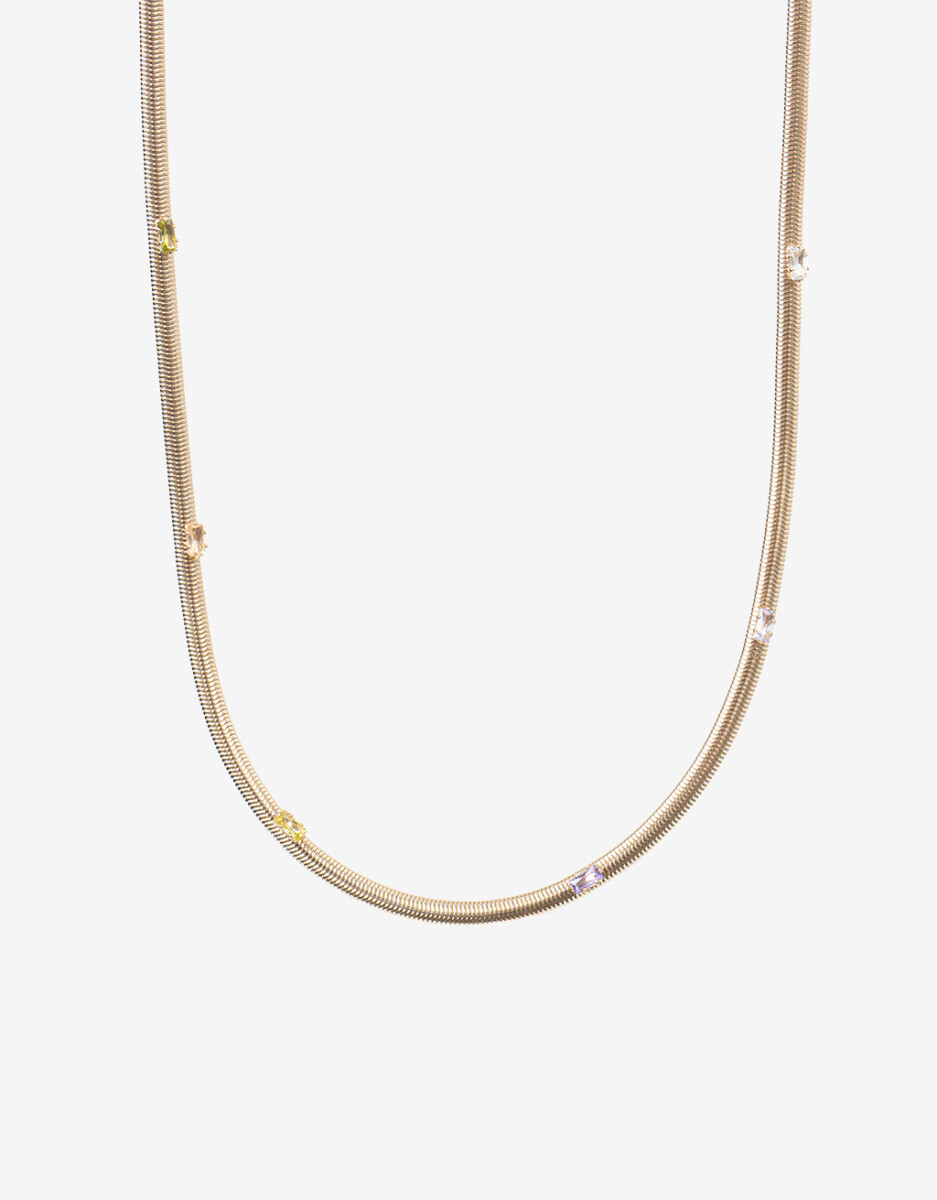 Collar Corto Con Cubic Zirconia 
