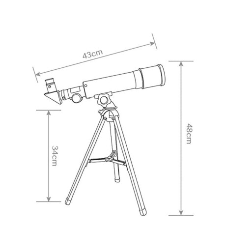 Telescopio Astronómico Monocular C/Trípode 50mm 360mm Esc003002
