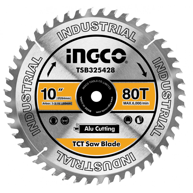 DISCO SIERRA INGLETADORA 10´´ 80 DIENTES ALUMINIO MADERA INGCO TSB325428 DISCO SIERRA INGLETADORA 10´´ 80 DIENTES ALUMINIO MADERA INGCO TSB325428