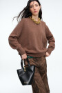 SWEATER CREW Marron