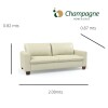 SOFA 100% CUERO - MODELO BLANC - 3 CUERPOS - COLOR MENTA SOFA 100% CUERO - MODELO BLANC - 3 CUERPOS - COLOR MENTA