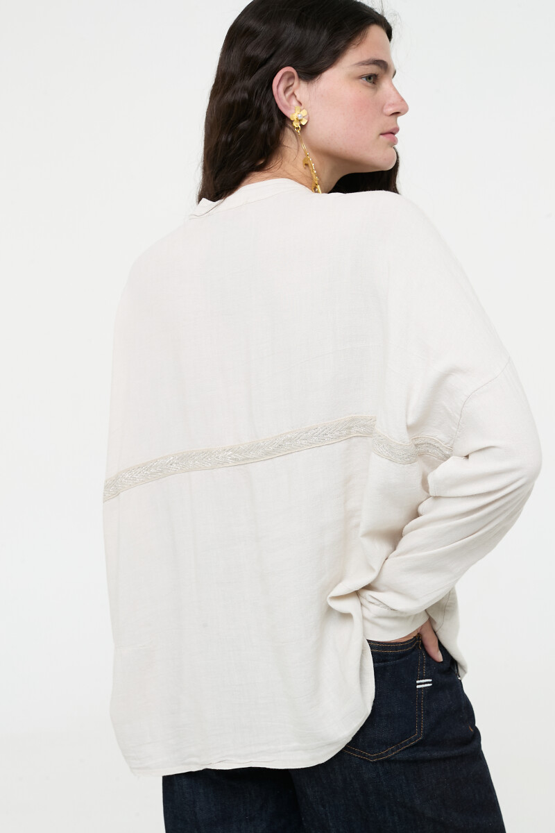 CAMISA CUELLO MAO Crudo