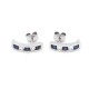 Caravanas En Oro 18K Blanco, Brillantes Y Zafiros Caravanas En Oro 18K Blanco, Brillantes Y Zafiros