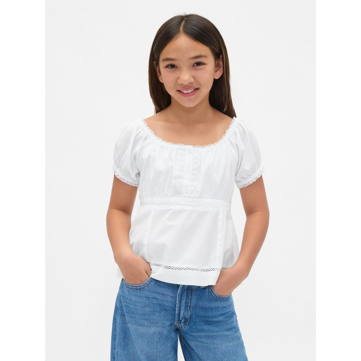 SS HNLY WOV TOP - OPTIC WHITE 