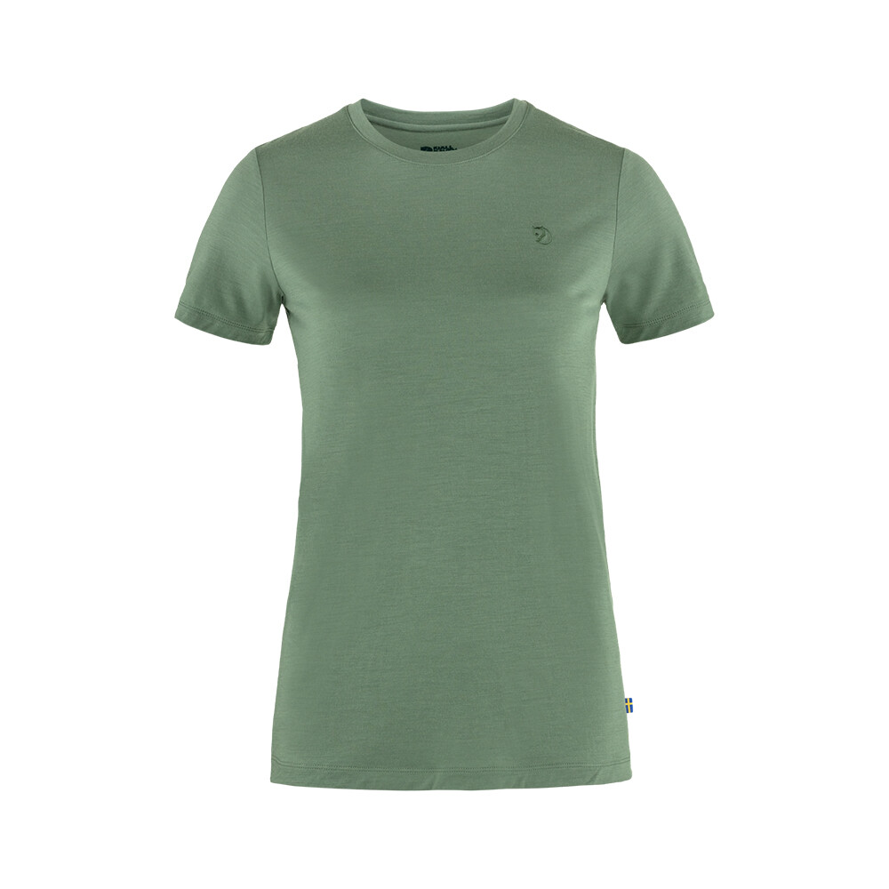 Polo Fjallraven Abisko Wool SS W Mujer Patina Green