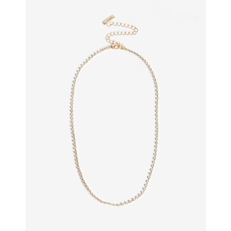 Collar Corto Strass Dorado