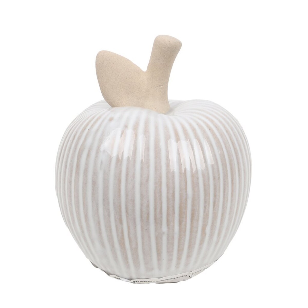 MANZANA CERAMICA ACANALADA 7.5x7.5x9CM TORNASOLADO 