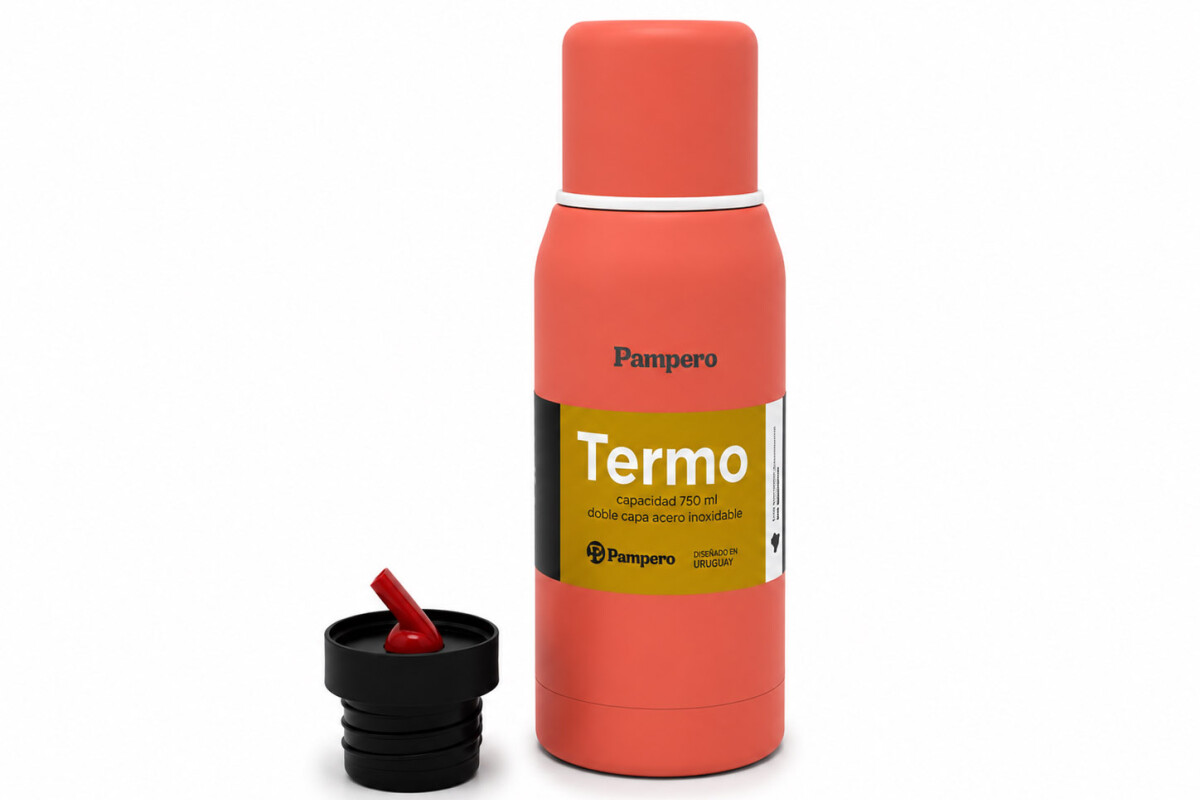 TERMO ACERO DOBLE CAPA 750ML Coral