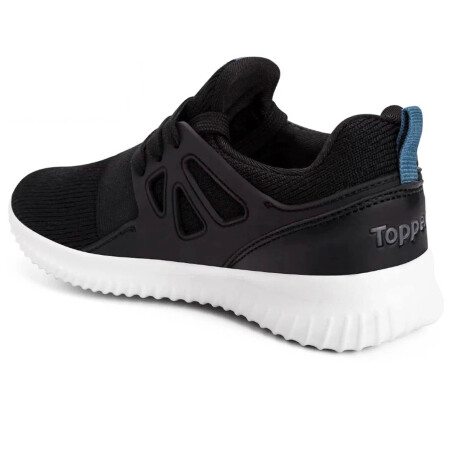 Calzado Topper Deportivo Championes Running P/niños Negro-Celeste
