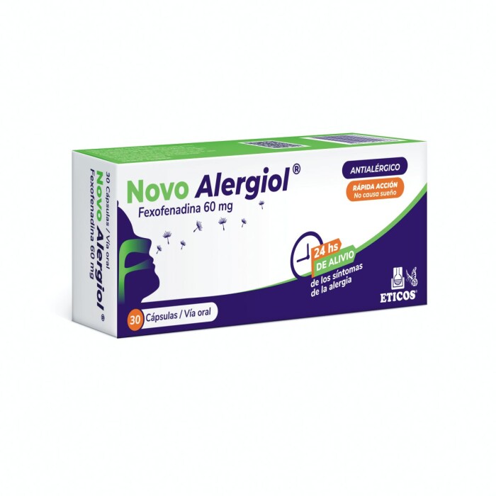 NOVO ALERGIOL 60 MG. CJ X 30 CAPSULAS única