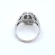 Anillo oro 18k blanco, brillantes y zafiros Anillo oro 18k blanco, brillantes y zafiros