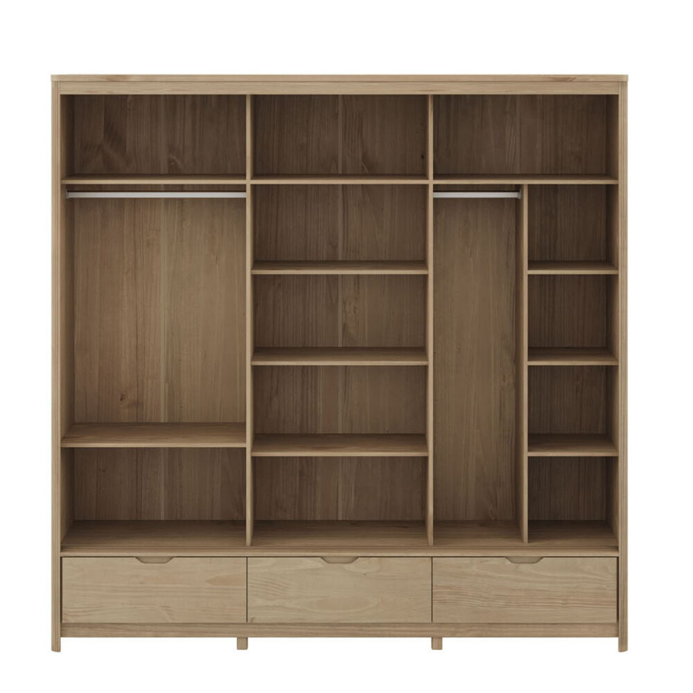 PLACARD NEST MDF-Y-MADERA 3 PUERTAS CORREDIZAS