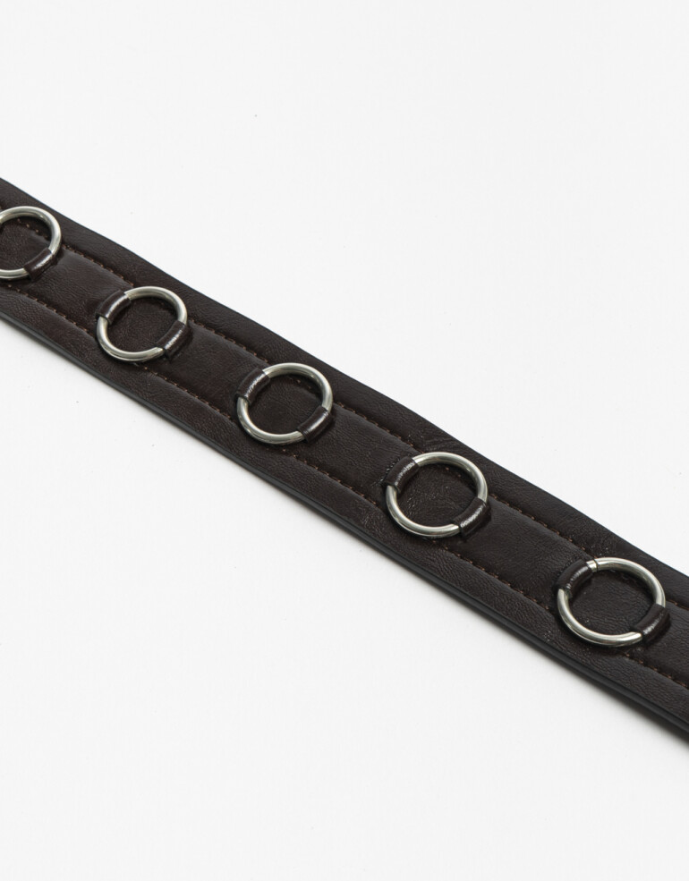 Cinturones y Fajas Cinturón Arandelas Chocolate - Marron Chocolate