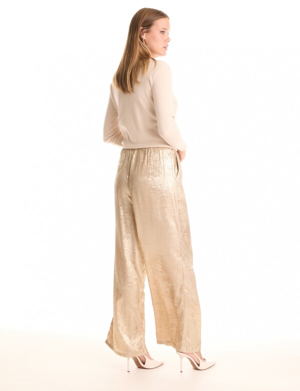 Pantalon Brillo DORADO