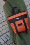 Mini Mustang Backpack Chocolate / Naranja