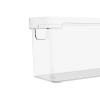 Caja cesto organizador plástico transparente 37x10x13 cm OU Caja Cesto Organizador Plástico Transparente 37x10x13 Cm Ou