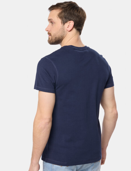 REMERA LISA ESCOTE V Azul