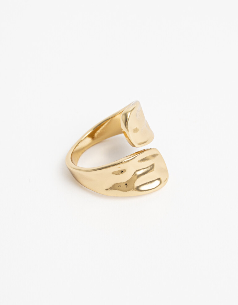 Anillos Medianos y Grandes Metal Anillo Grande Orgánico - Dorado