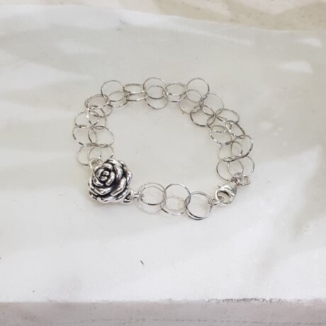 Pulsera Rosa N1 - Plata 925 Pulsera Rosa N1 - Plata 925