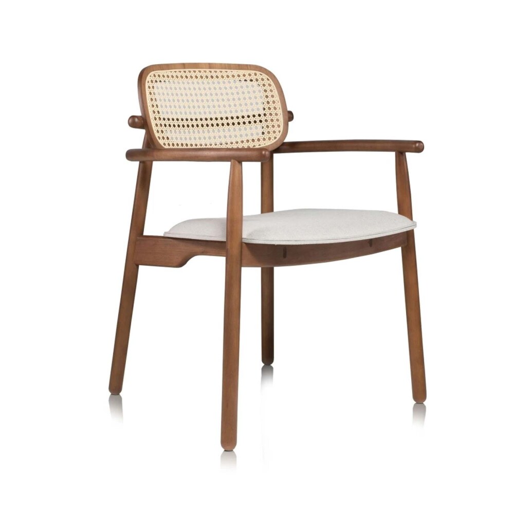 SILLA DE COMEDOR RATTAN-Y-MADERA NATURAL-BEIGE DANIELLE C/B