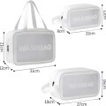 Estuche Neceser Washbag 3 Piezas Blanco