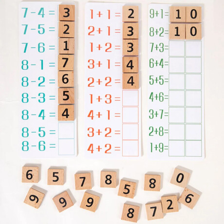 Juego Didáctico de Madera para Aprender Números Sc