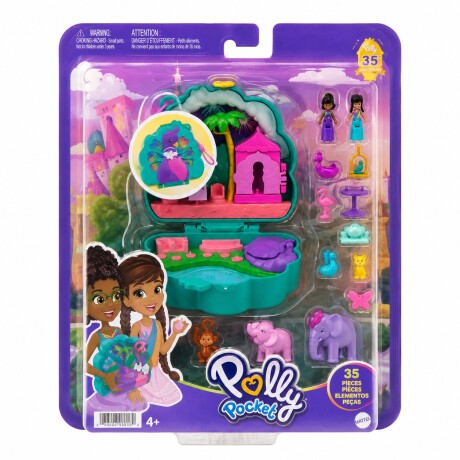 Playset Polly Pocket Mundo Sorpresa Pavo Real 001