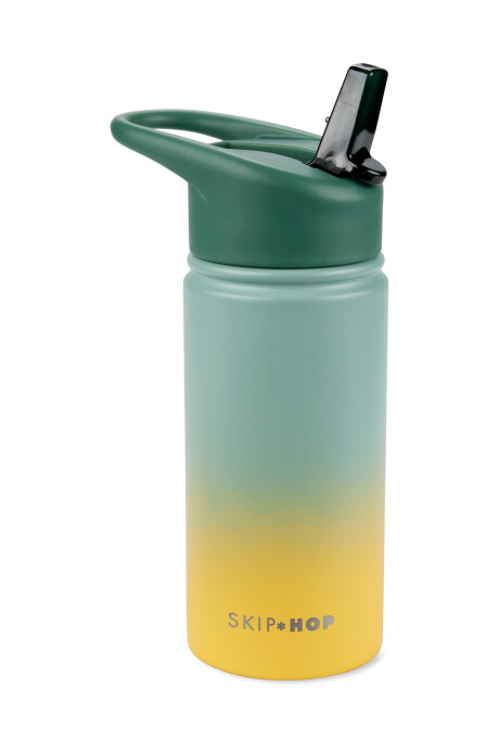 Botella Wander de acero inox. con sorbito, en degradé verde Sin color