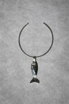Fish Necklace Plateado