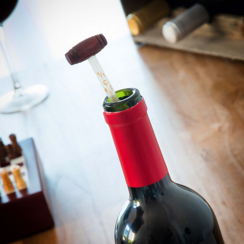 SET ACCESORIOS VINO ACERO-INOXIDABLE-Y-MADERA MARRON V0100602