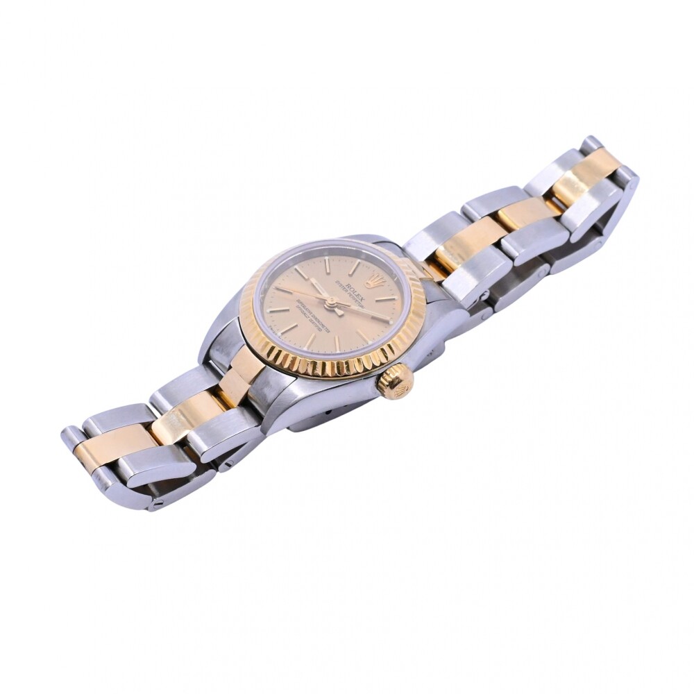 Rolex dama Oyster perpetual 76193 acero y oro 24 mm. año 2000 Rolex dama Oyster perpetual 76193 acero y oro 24 mm. año 2000