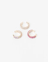 Aros Sets Strass Set De Earcuffs Con Cubic Zirconia - Dorado