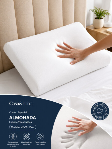 ALMOHADA CON MEMORIA BLANCO
