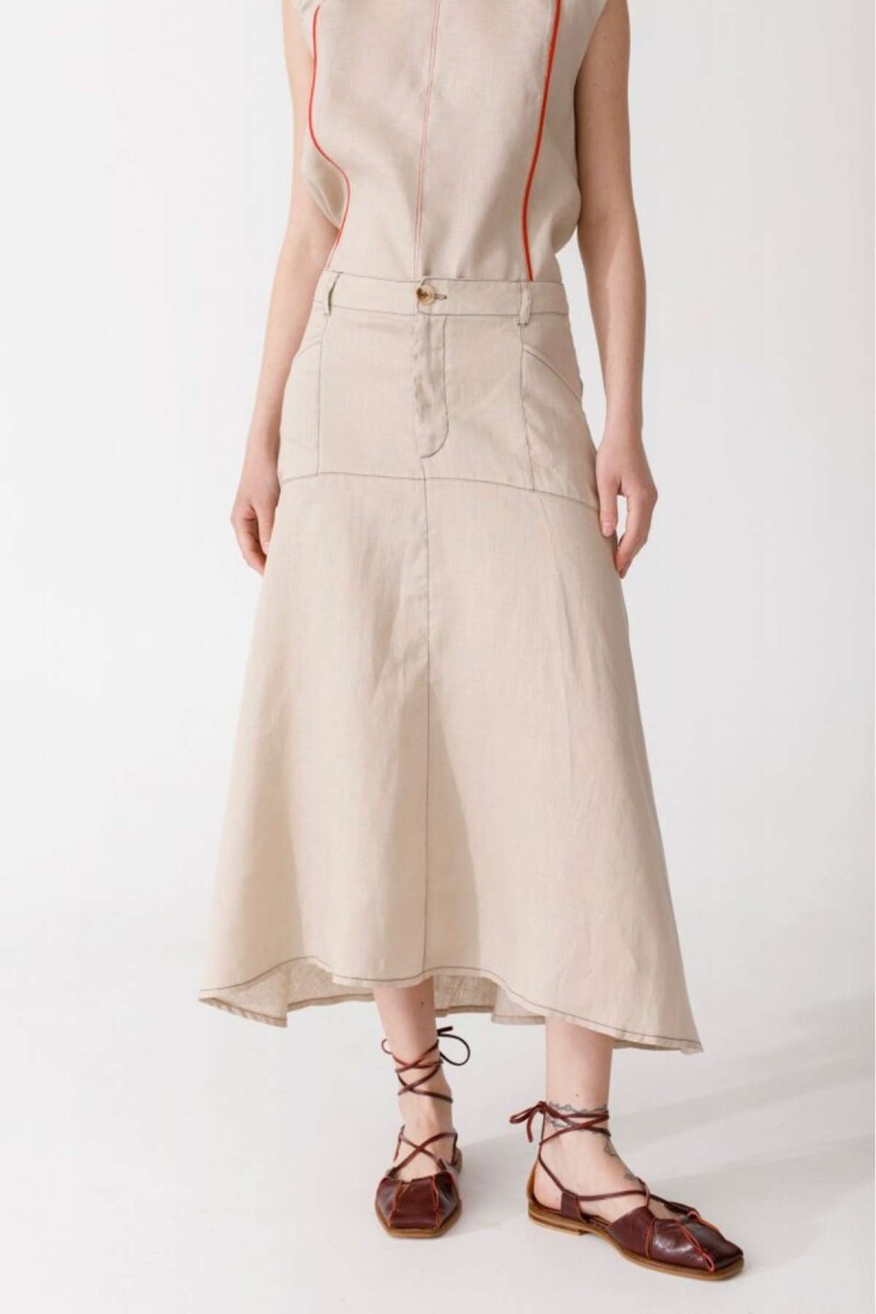 Pre Venta Falda Pomela - Beige 